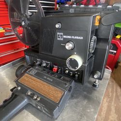 Vintage 8 mm camera and projector