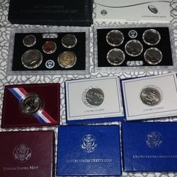 2017 225th ANNIVERSARY ENHANCED UNCIRCULATED SET 1995 HALF DOLLAR PROOF U.S. OLYMPIC BASKETBALL 100 ATLANTA GAMES (2)1986 LIBERTY UNC HALF DOLLARS
