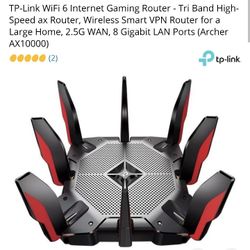 Motorola MB8611 2.5gb Modem And TP-Link Ax10000 Gaming Router