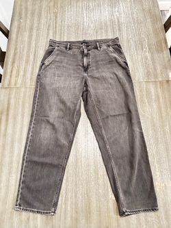 Men Uniqlo Dark Gray Denim Cotton Jeans