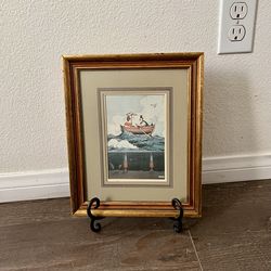 Vintage 1971 Framed Print Of “Anti-Mal-de Mer By British Illustrator H. Robinson