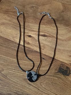 Cat Ying And Yang Pendant Necklace