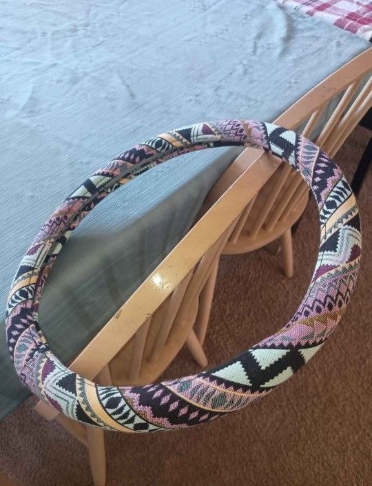 Aztec Mint Steering Wheel Cover