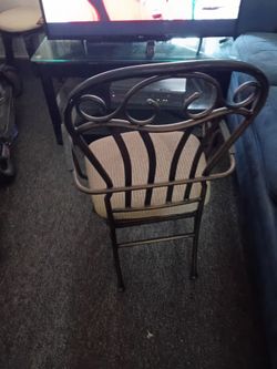 Old kitchen chairs beige cloth