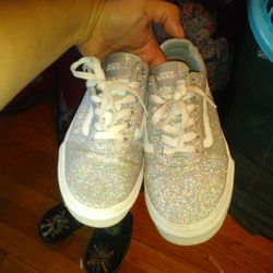 Gray Sparkly Vans