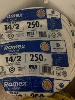 Most Common 14/2NM-B Wire Romex 250ft 80$