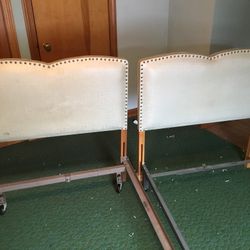 Set of vintage twin bed frames 