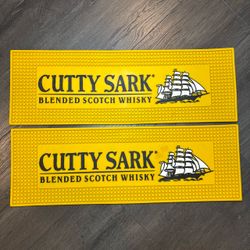 Vintage Yellow Rubber Cutty Sark Scots Whisky Advertising Bar Service Spill Mat