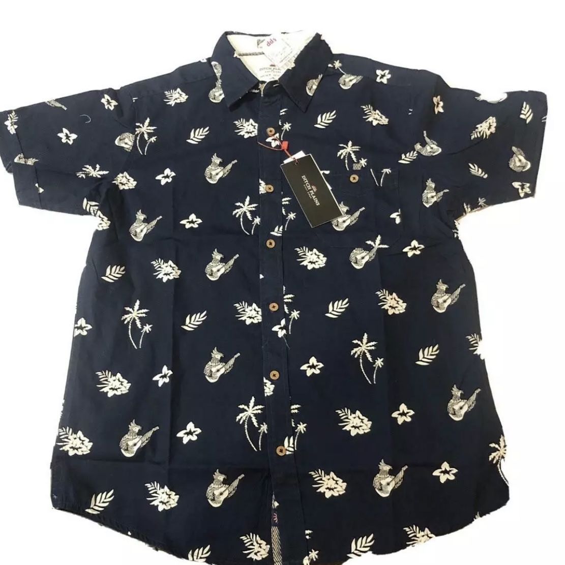 Ditch Plains Sz M Men Short Sleeve Collar Shirt