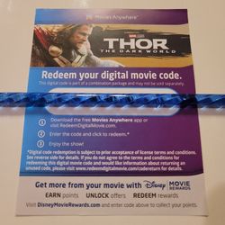 $4 HD DIGITAL MOVIE THOR : THE DARK WORLD. $4.00 OR TRADE FOR A MOVIE TITLE I DO NOT ALREADY OWN.