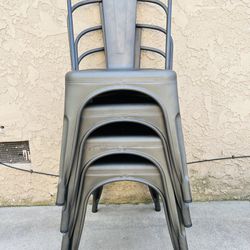 Stackable Metal Chairs 
