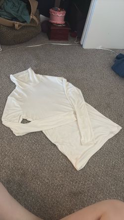 White turtle neck long sleeve