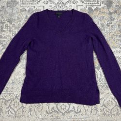 Saks Fifth Avenue Women’s Purple 100% Cashmere Long Sleeve Sweater Size L(S/XS)