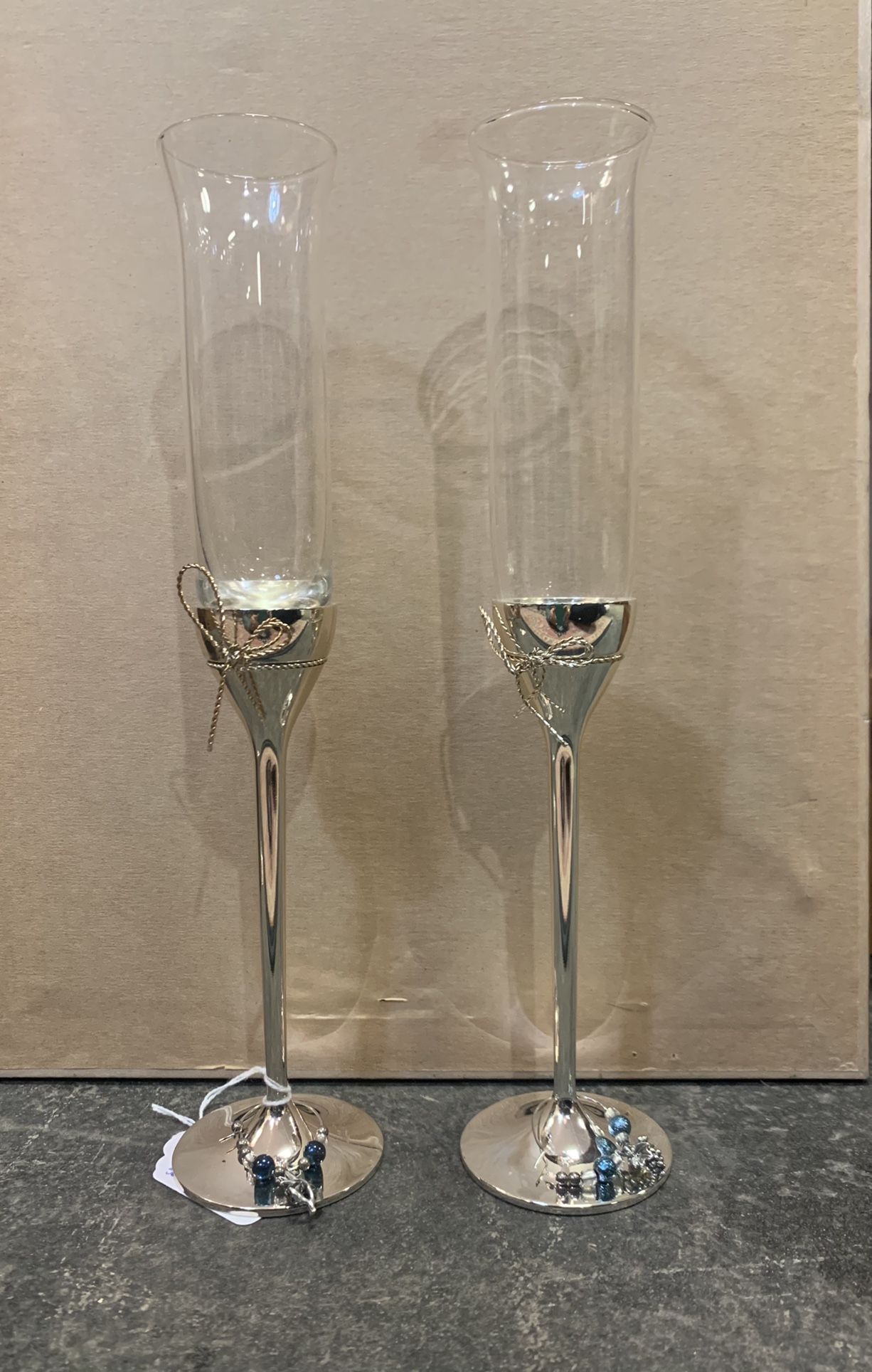 Wedgwood Vera Wang Crystal Champagne Toasting Goblets