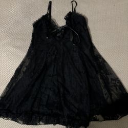 Dolls Kill Faithfully Doomed Lace Mini Dress BLACK / X-Small