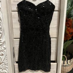 Black Sequin Windsor Hoco Dress