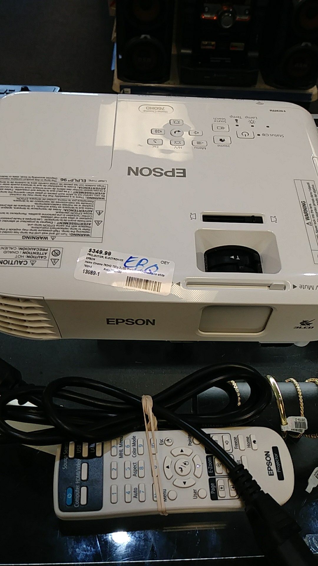 Epson home Cinema 760 HD LCD projector