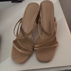 Beige Thick Heel 