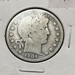 1904S Silver Barber Half