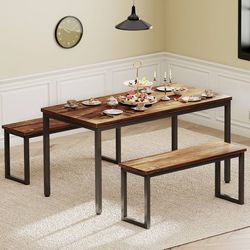 A469 $100  Kitchen Table Set with 2 Benches