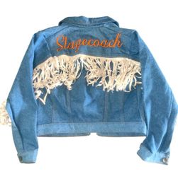 RARE New Stagecoach Country Music Festival Official Merch Women’s Frill Denim Jean Jacket Small