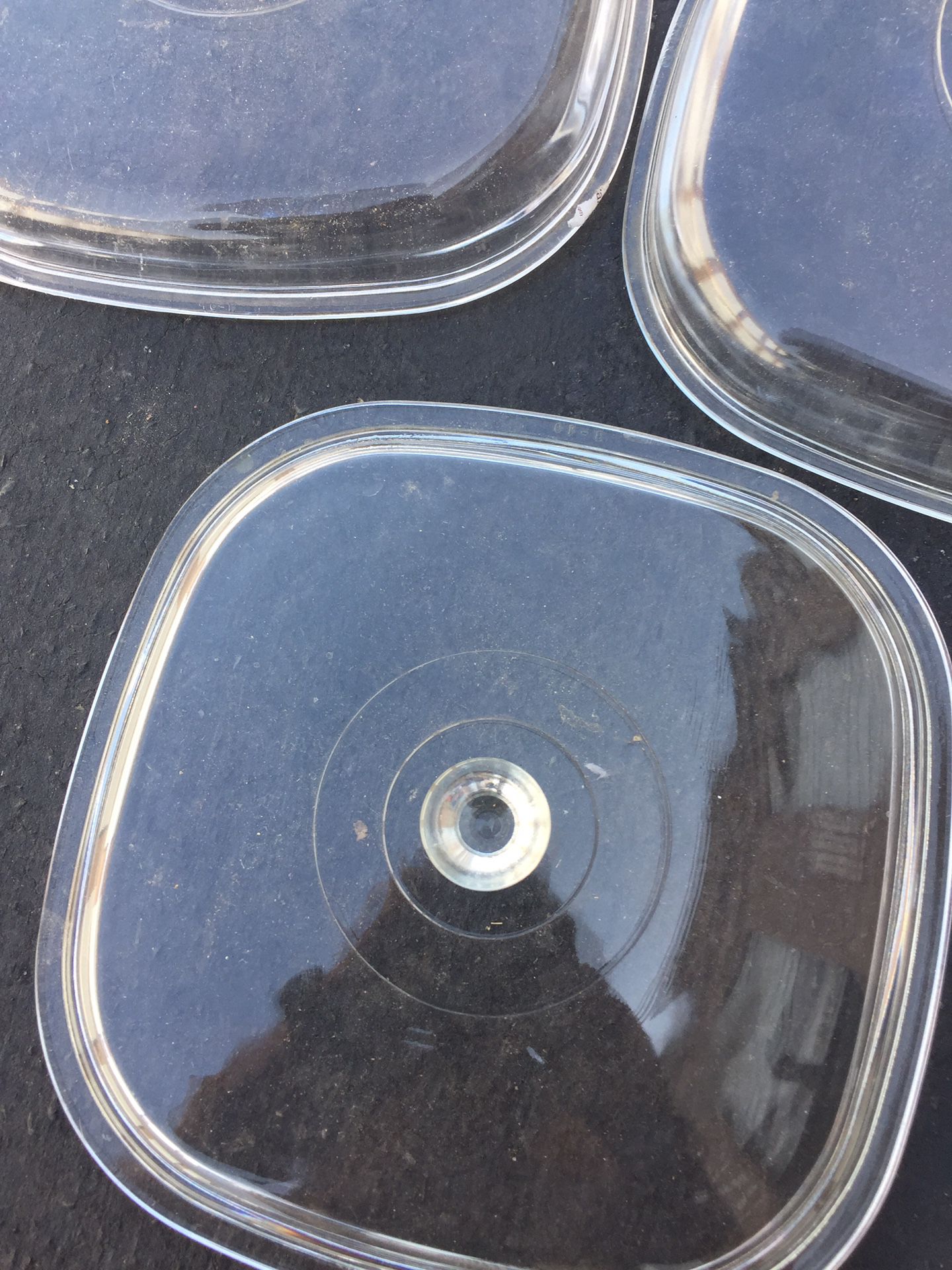10 and 1/2 Glass Pyrex Lids That Fit Corningware Casseroles