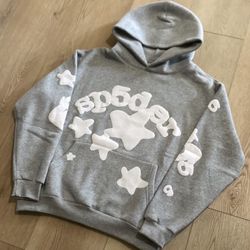 Grey Beluga Spider Hoodie Size Medium 