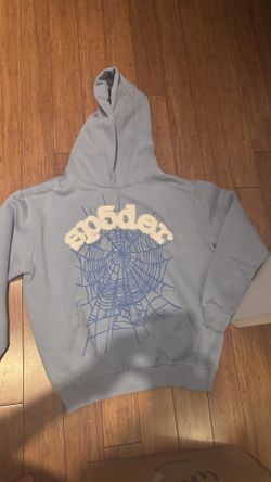 sp5der hoodie sky blue (authenticated)