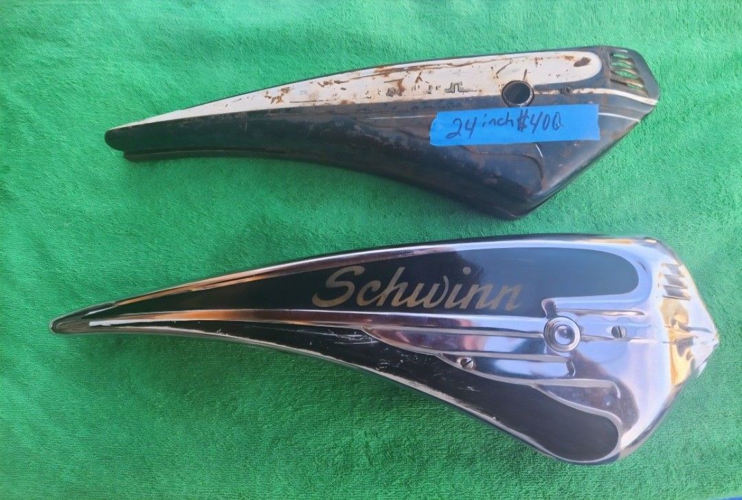 Original Schwinn 24 Inch Ballon Bicycle Tank Phantom Style Metal