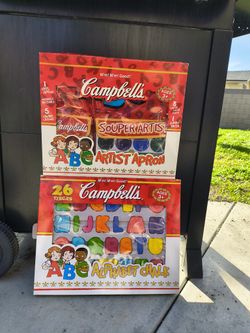 Y2K Campbell's Alphabet Chalk Set+ Souper Artist Paint Set NEW