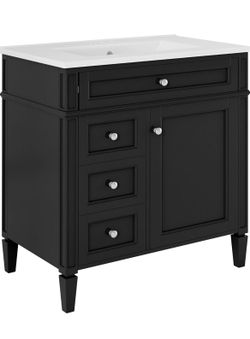 Newly Assembled Solid Wood Frame 30" Bathroom Vanity with Sink Combo Set