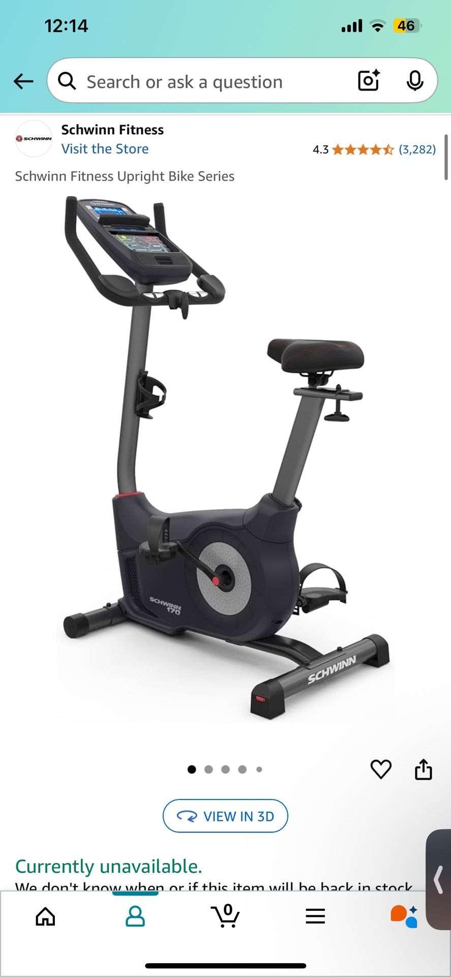 Schwinn Upright Series Bike - 170 Model