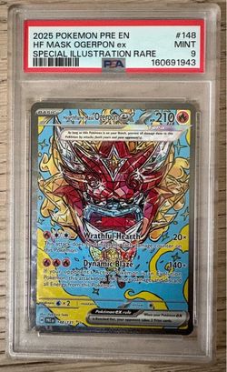 PSA 9 Hearthflame Mask Ogerpon ex Special Illustration Rare