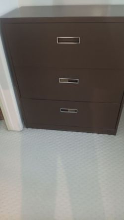 Metal filing cabinet army green