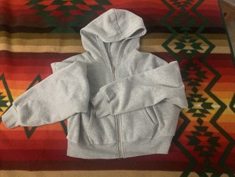 Grey Crop Hoodie