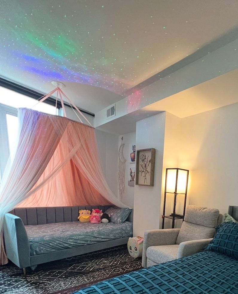 Upholstered Daybed + Canopy
