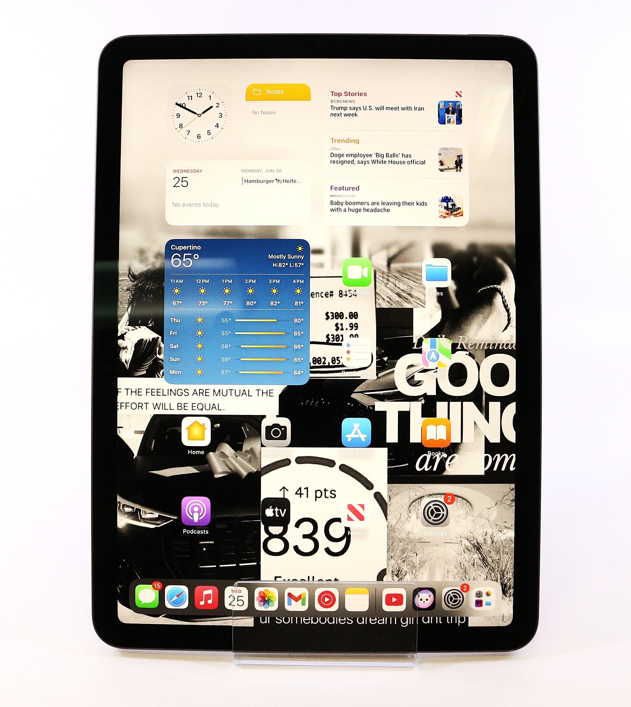 WiFi Only Apple iPad Air 5th Gen 64GB SPACE GRAY MM9C3LL/A