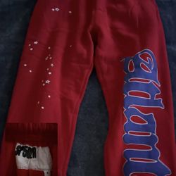 Red Sp5der atl sweatpants