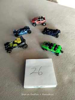 Hot Wheels Cars Lot of 5 - Batmobile, Buggy, 6 Wheeler Die Cast
