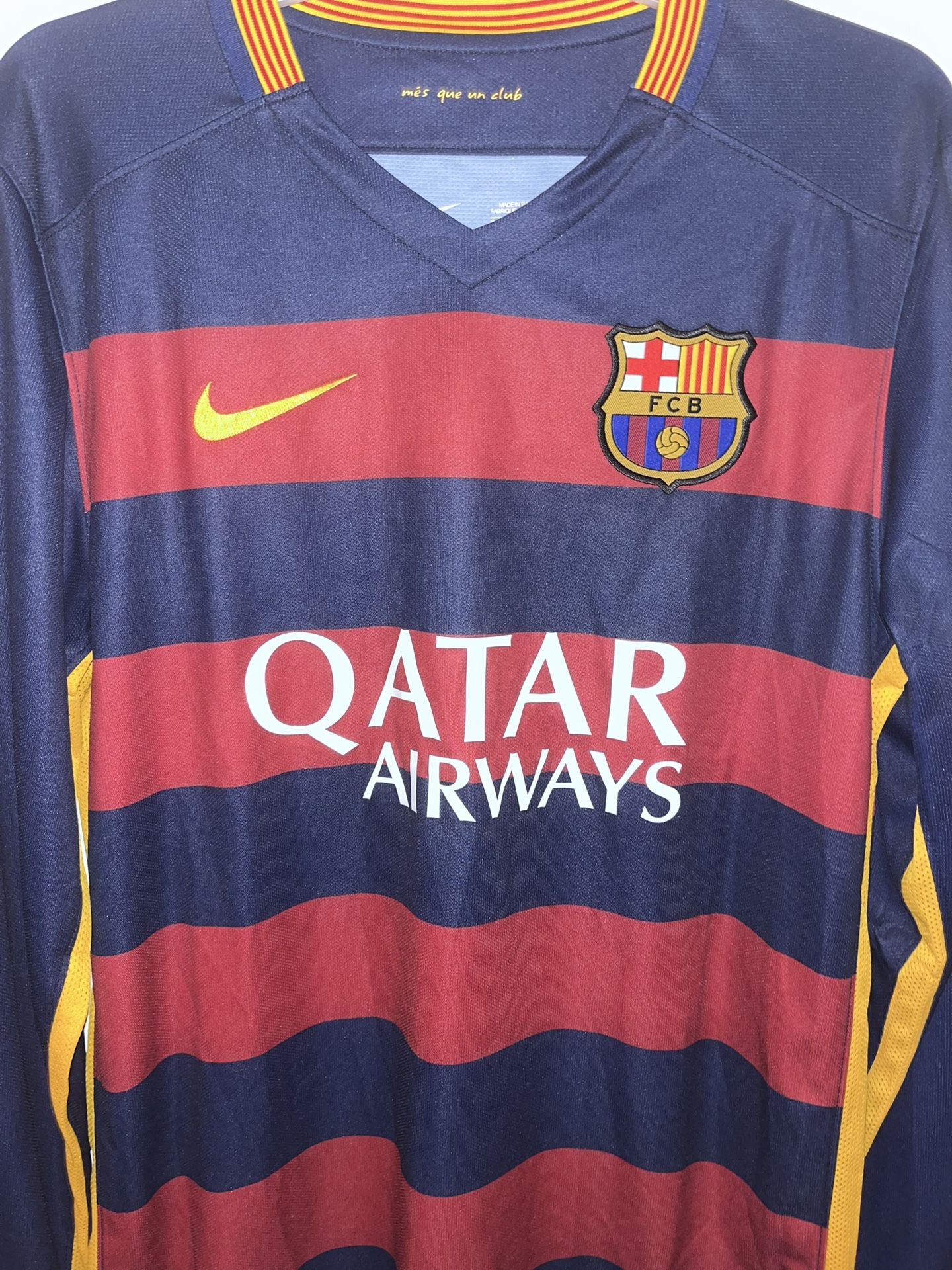 FC Barca 2015 Messi Long Sleeve Jersey Nike Dri-Fit Small
