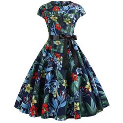 strapless open back dress Retro Colorblock Pinup Bowling Button Up Shirt Dress Pink / XXLarge (16)