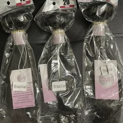 18-20-22” Straight Brazilian Hair Bundles $170