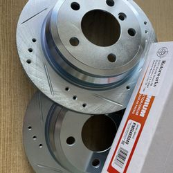 BMW 330i 430i 17-20 Rear Drill Slot Rotors Ceramic Pads