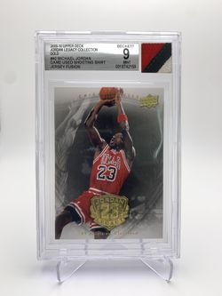 Michael Jordan Legacy Collection GOLD 1987 Shooting Shirt Jersey Fusion BGS 9 MINT