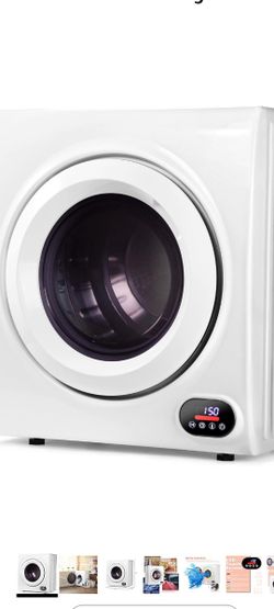 Laundry Dryer, 3.5 cu ft Front Load Stainless Steel Clothes Dryers With Exhaust Pipe, LCD Control Panel, Portable, Very Quiet, No Issues  Like New