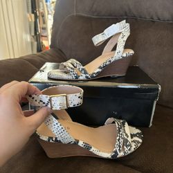 Torrid Snake Skin Print Wedge Sandal Size 7.5 New