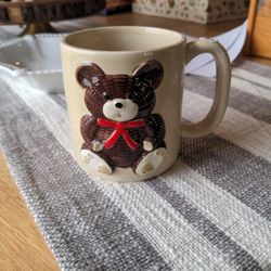 Vintage Hand Painted Otagiri Teddy Bear Mug