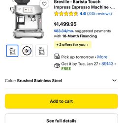 Breville - Barista Touch Impress Espresso Machine 