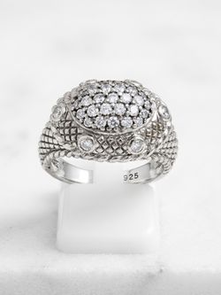 Judith Ripka Cz Sterling Silver Ring