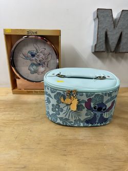 STITCH TABLE CLOCK , COSMETIC BAG AND WALL CLOCK